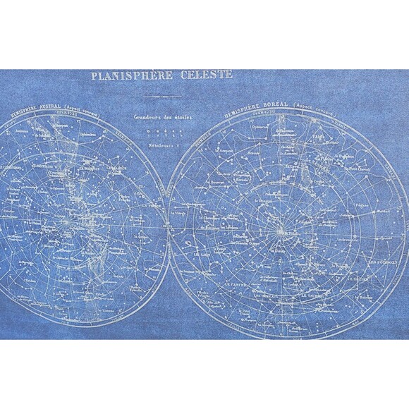 Planisphere Celeste Vintage Inspired Celestial Map Tapestry Wall Hanging 26x36in - Picture 3 of 6